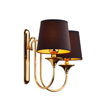 Jupiter 1953 - Iluminação de parede BATUMI 2xE27/40W/230V preto/latão