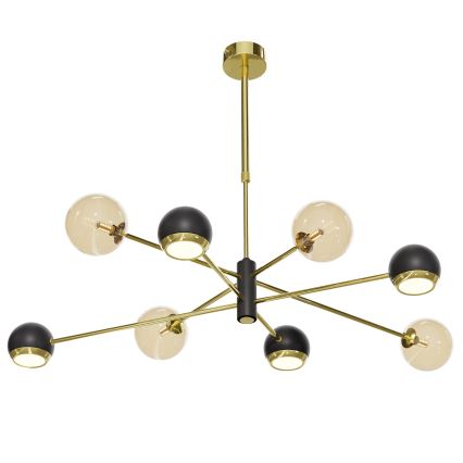 Jupiter 1972 - Candelabro suspenso MOKA 4xGU10/10W/230V + 4xG9/10W/230V dourada/preto/bege