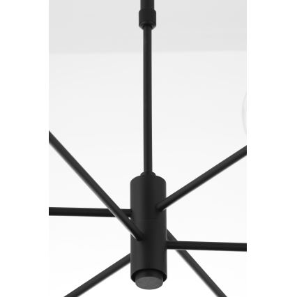 Jupiter 1974 - Candeeiro suspenso MOKA 3xGU10/10W/230V + 3xG9/10W/230V preto/cromado brilhante