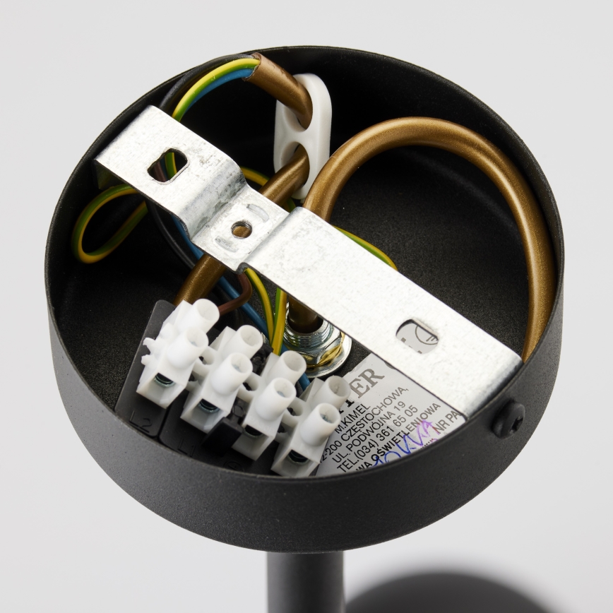 Jupiter 1974 - Candeeiro suspenso MOKA 3xGU10/10W/230V + 3xG9/10W/230V preto/cromado brilhante