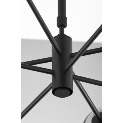 Jupiter 1975 - Candeeiro suspenso MOKA 4xGU10/10W/230V + 4xG9/10W/230V preto/cromado brilhante