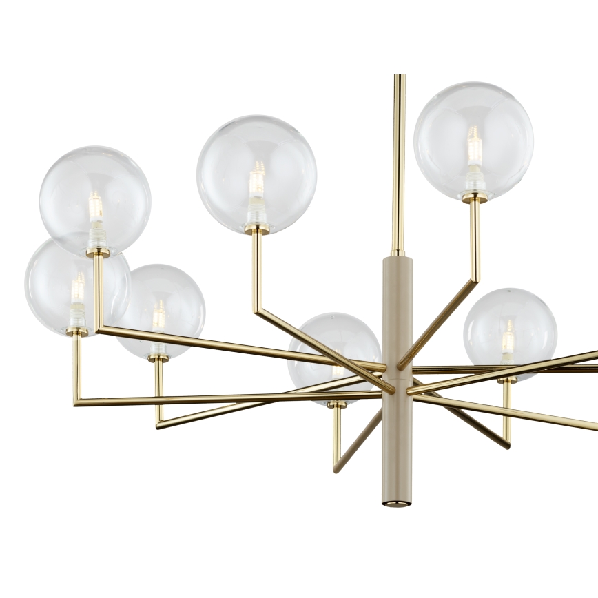 Jupiter 1976 - Candelabro suspenso FEME 10xG9/10W/230V dourada