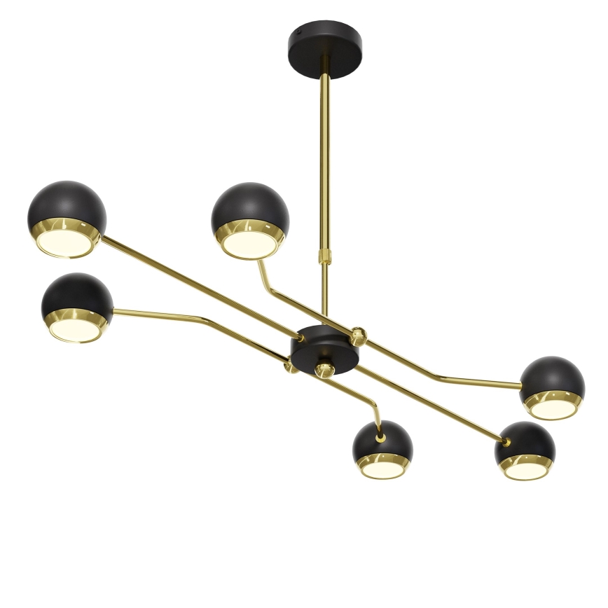 Jupiter 1979 - Candeeiro suspenso TIANA 6xGU10/10W/230V preto/dourado