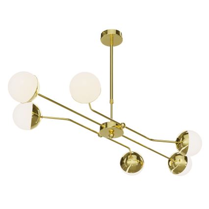 Jupiter 1980 - Candeeiro suspenso TRENTO 6xG9/10W/230V dourado