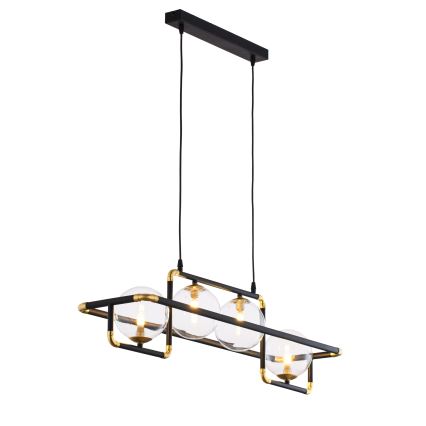 Jupiter 1982 - Candeeiro suspenso ZAFRA 4xG9/10W/230V preto