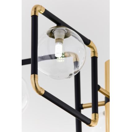 Jupiter 1985 - Candelabro suspenso IBRA 5xG9/10W/230V preto/dourada