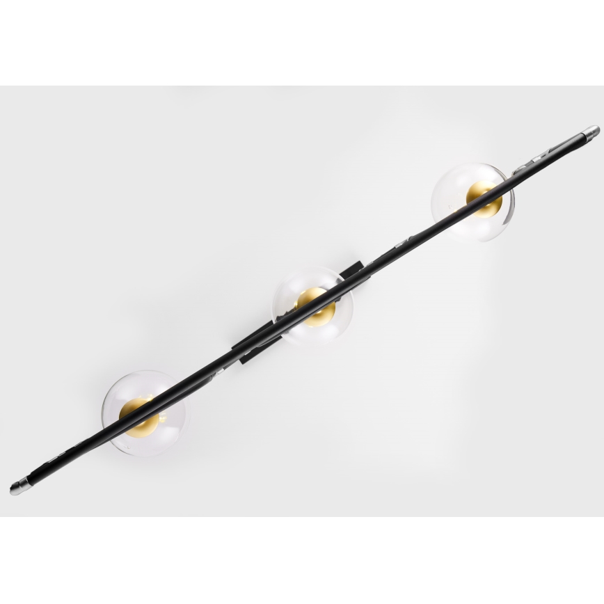 Jupiter 1990 - Candeeiro suspenso HANZA 3xG9/10W/230V preto/dourado