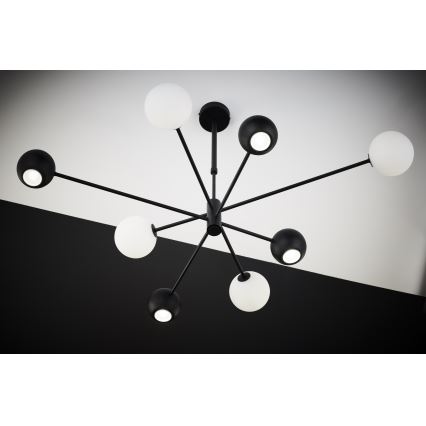 Jupiter 1998 - Candeeiro suspenso MOKA 4xGU10/10W/230V + 4xG9/10W/230V preto/branco