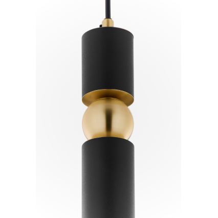 Jupiter 2003 - Candeeiro suspenso ALAS 1xGU10/10W/230V preto/dourado