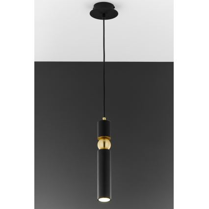 Jupiter 2003 - Candeeiro suspenso ALAS 1xGU10/10W/230V preto/dourado