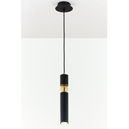 Jupiter 2003 - Candeeiro suspenso ALAS 1xGU10/10W/230V preto/dourado