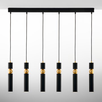 Jupiter 2005 - Candeeiro suspenso ALAS 6xGU10/10W/230V preto/dourado