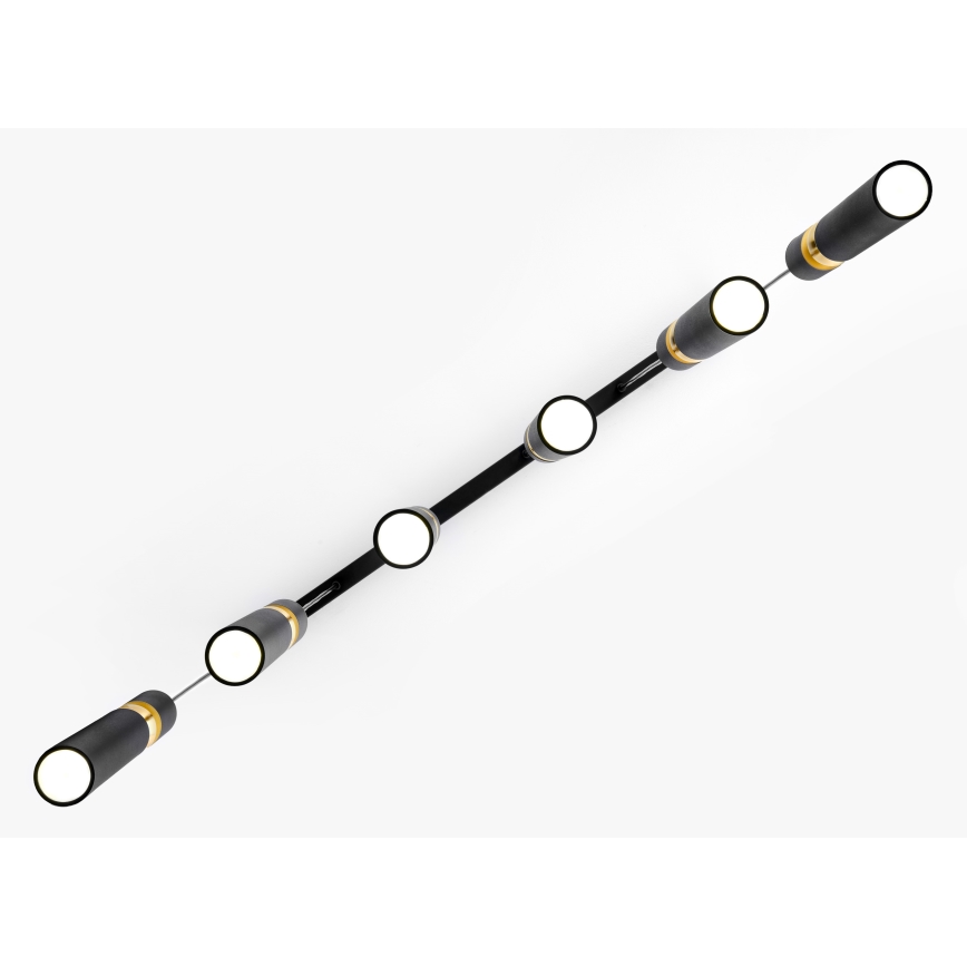 Jupiter 2005 - Candeeiro suspenso ALAS 6xGU10/10W/230V preto/dourado