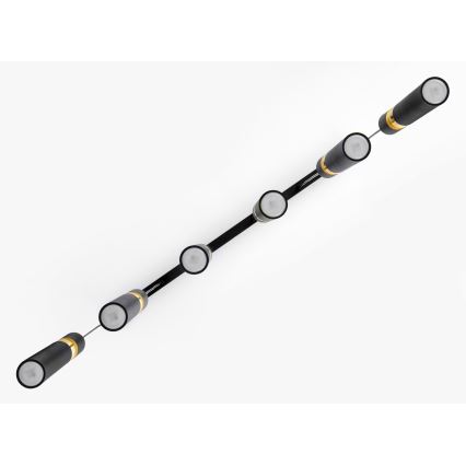 Jupiter 2005 - Candeeiro suspenso ALAS 6xGU10/10W/230V preto/dourado