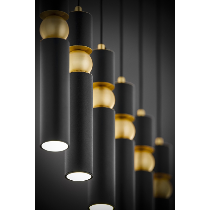 Jupiter 2005 - Candeeiro suspenso ALAS 6xGU10/10W/230V preto/dourado