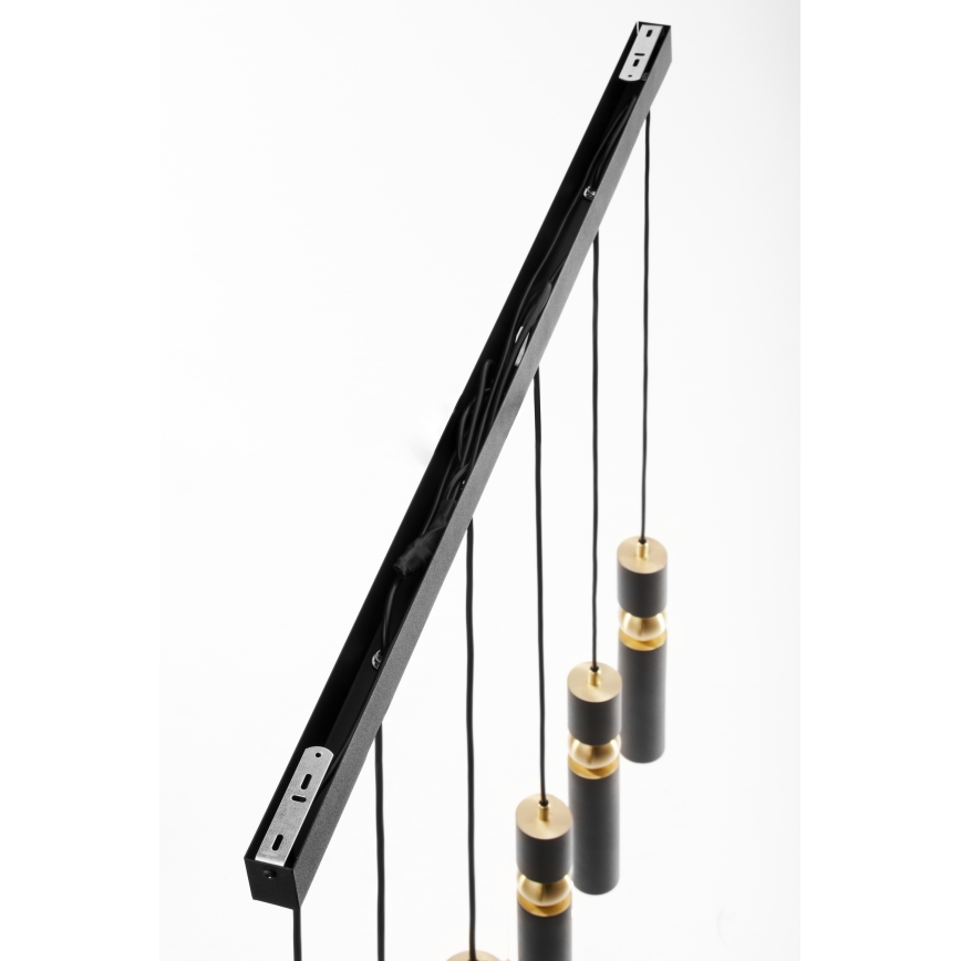 Jupiter 2005 - Candeeiro suspenso ALAS 6xGU10/10W/230V preto/dourado