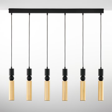 Jupiter 2008 - Candeeiro suspenso ALAS 6xGU10/10W/230V dourado/preto