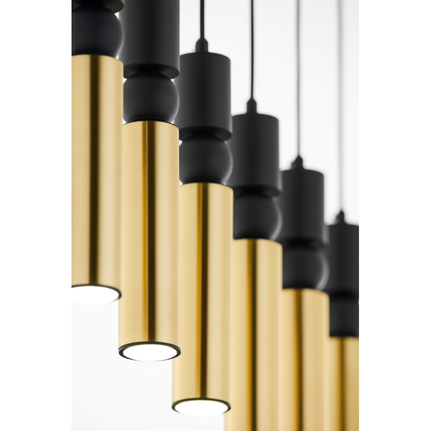 Jupiter 2008 - Candeeiro suspenso ALAS 6xGU10/10W/230V dourado/preto