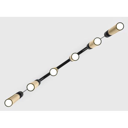 Jupiter 2008 - Candeeiro suspenso ALAS 6xGU10/10W/230V dourado/preto