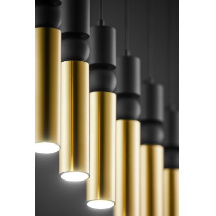 Jupiter 2008 - Candeeiro suspenso ALAS 6xGU10/10W/230V dourado/preto