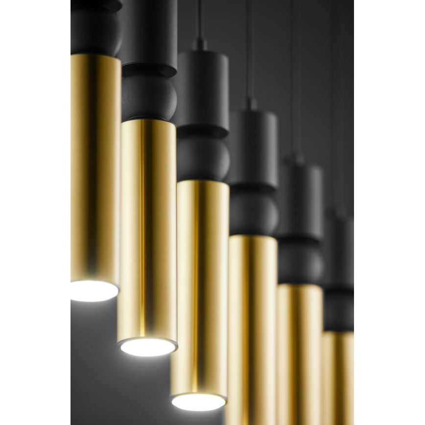 Jupiter 2008 - Candeeiro suspenso ALAS 6xGU10/10W/230V dourado/preto