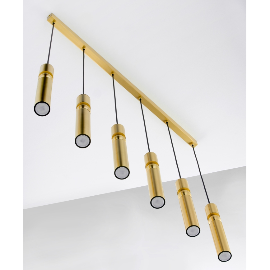 Jupiter 2011 - Candeeiro suspenso ALAS 6xGU10/10W/230V dourado