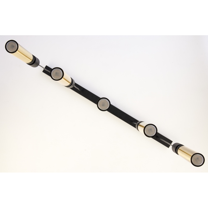 Jupiter 2012 - Candeeiro suspenso ALAS 5xGU10/10W/230V preto/dourado