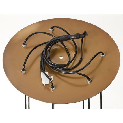 Jupiter 2012 - Candeeiro suspenso ALAS 5xGU10/10W/230V preto/dourado