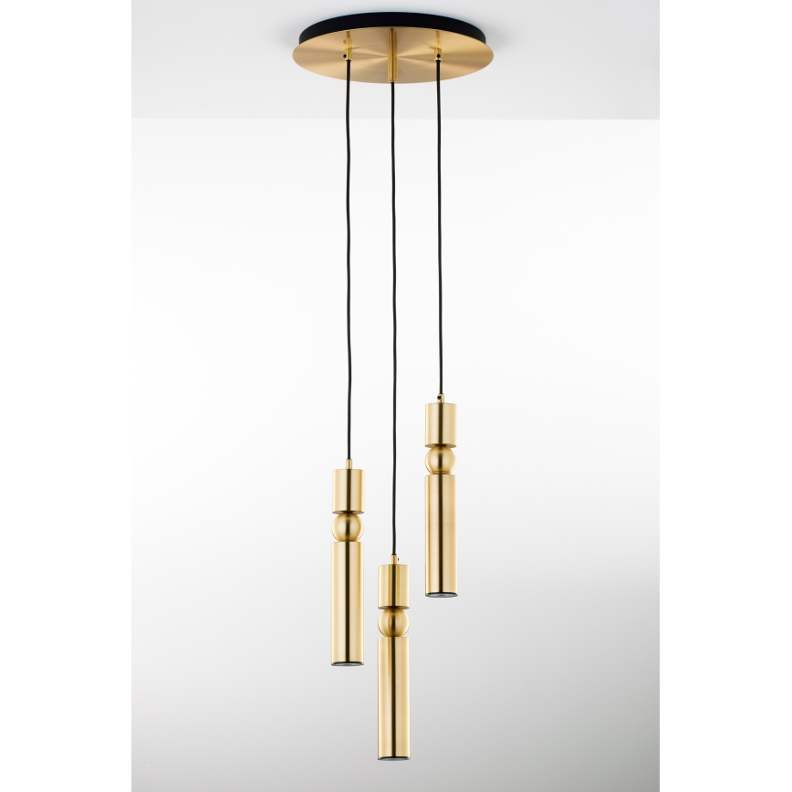 Jupiter 2019 - Candeeiro suspenso ALAS 3xGU10/10W/230V dourado