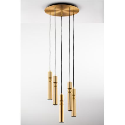 Jupiter 2020 - Candeeiro suspenso ALAS 5xGU10/10W/230V dourado