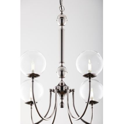 Jupiter 2022 - Candeeiro suspenso BRILLANTE 6xG9/10W/230V cromado brilhante