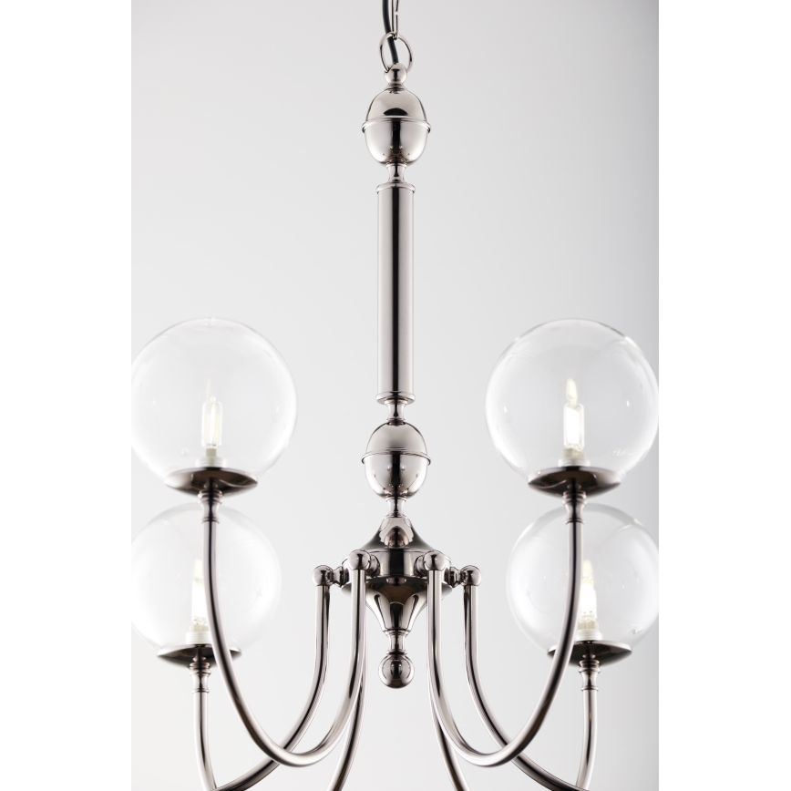 Jupiter 2022 - Candeeiro suspenso BRILLANTE 6xG9/10W/230V cromado brilhante