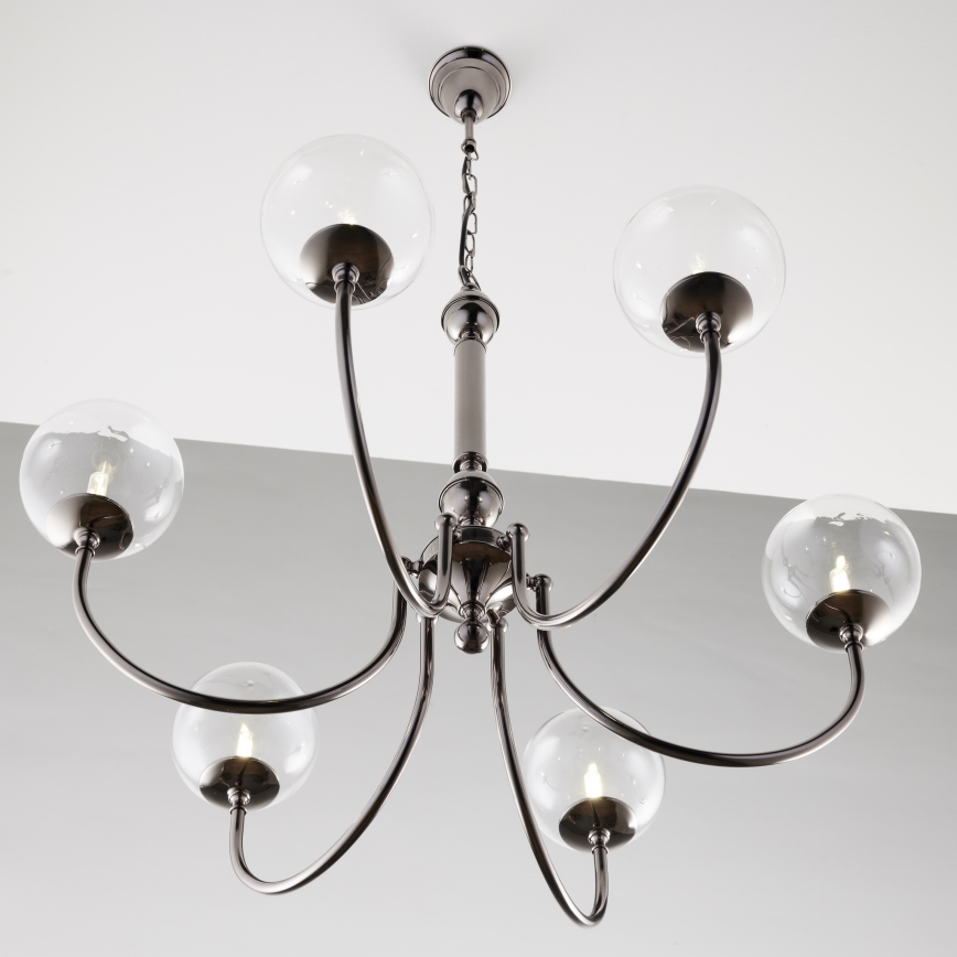 Jupiter 2022 - Candeeiro suspenso BRILLANTE 6xG9/10W/230V cromado brilhante