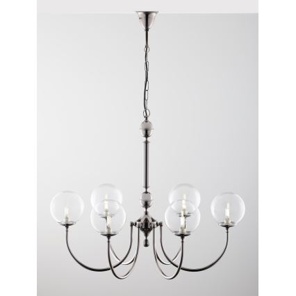 Jupiter 2022 - Candeeiro suspenso BRILLANTE 6xG9/10W/230V cromado brilhante