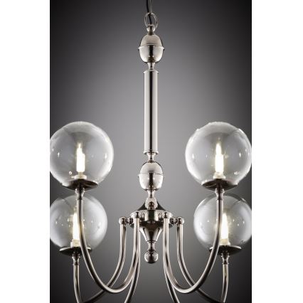 Jupiter 2022 - Candeeiro suspenso BRILLANTE 6xG9/10W/230V cromado brilhante