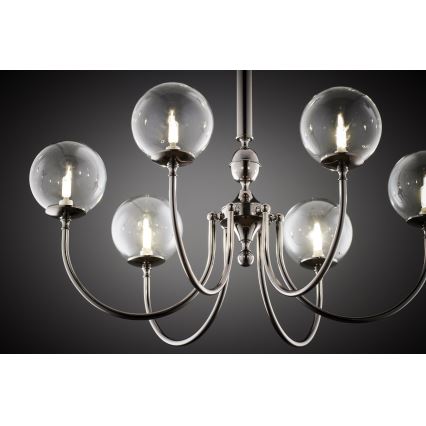 Jupiter 2022 - Candeeiro suspenso BRILLANTE 6xG9/10W/230V cromado brilhante