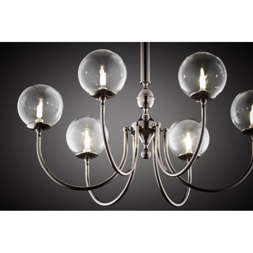 Jupiter 2022 - Candeeiro suspenso BRILLANTE 6xG9/10W/230V cromado brilhante