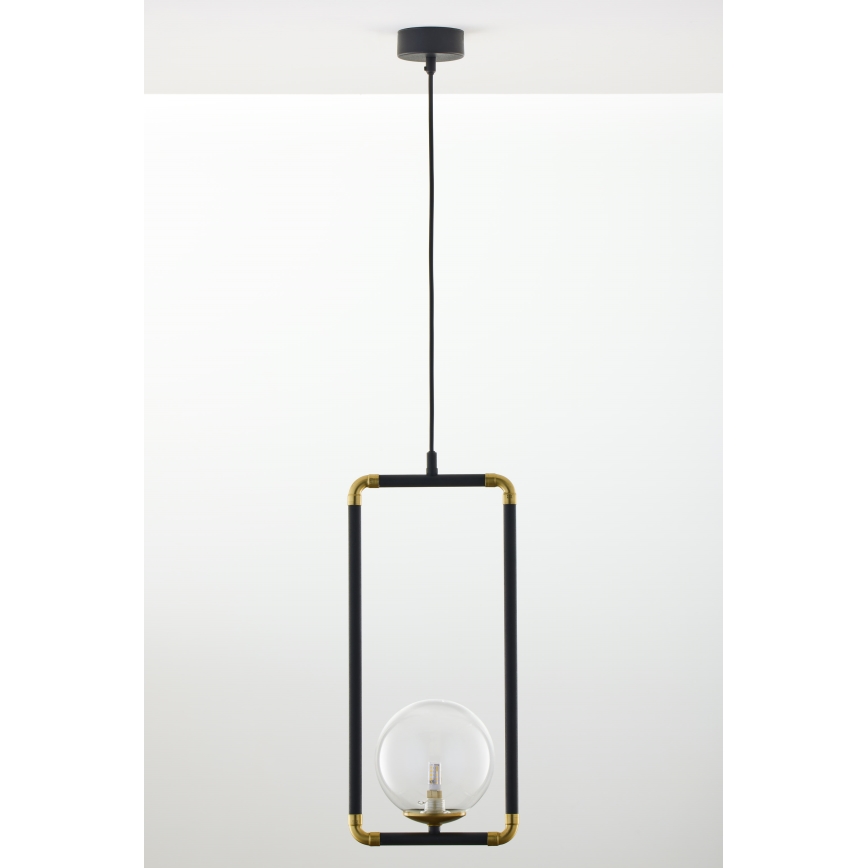 Jupiter 2023 - Candeeiro suspenso ZAFRA 1xG9/10W/230V preto/dourado/transparente