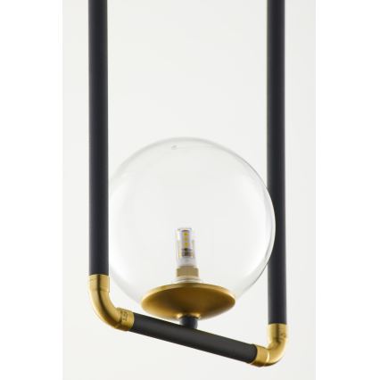 Jupiter 2023 - Candeeiro suspenso ZAFRA 1xG9/10W/230V preto/dourado/transparente