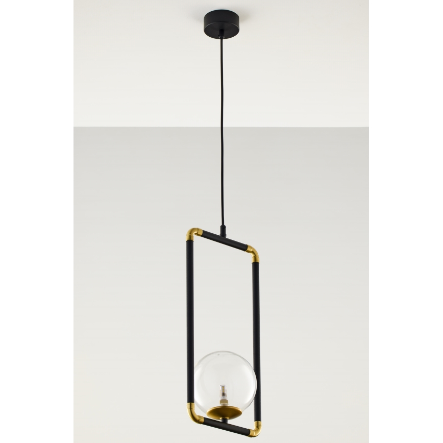 Jupiter 2023 - Candeeiro suspenso ZAFRA 1xG9/10W/230V preto/dourado/transparente