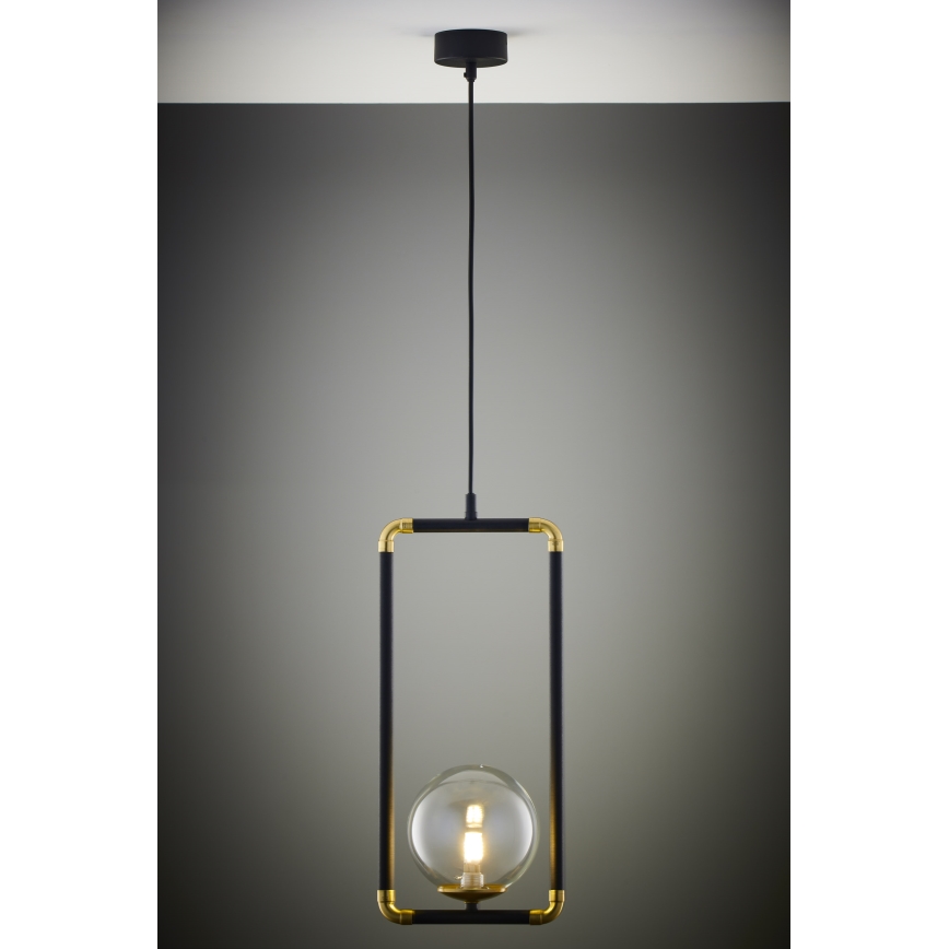 Jupiter 2023 - Candeeiro suspenso ZAFRA 1xG9/10W/230V preto/dourado/transparente