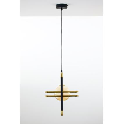 Jupiter 2025 - Candeeiro suspenso FIORI 1xG9/10W/230V preto/dourado/bege