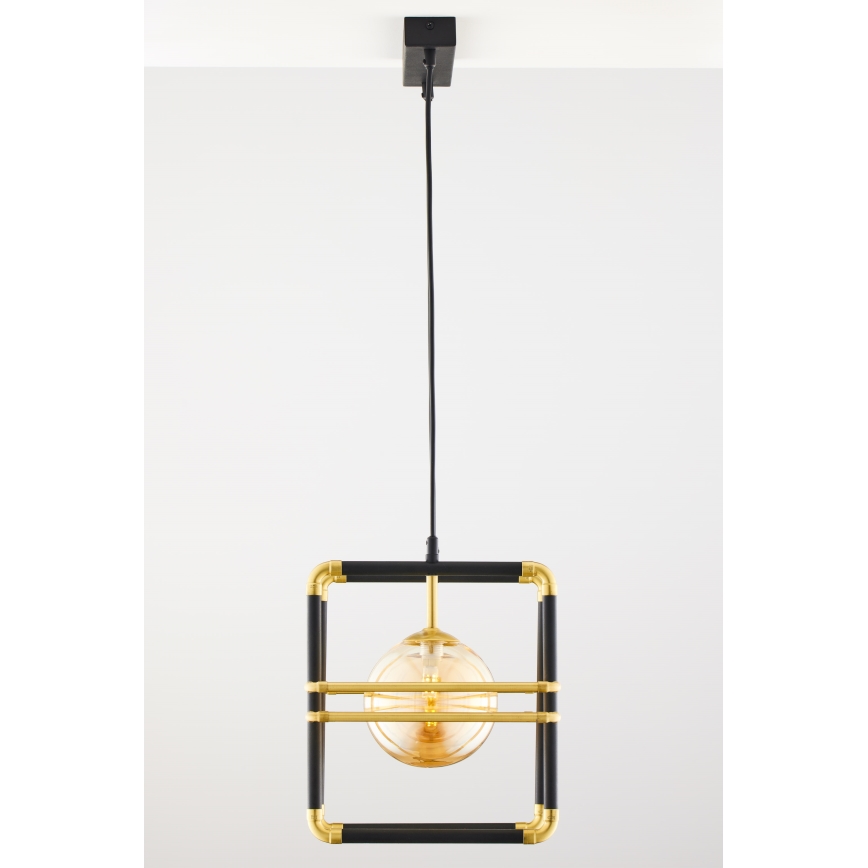 Jupiter 2026 - Candeeiro suspenso FIORI 2xG9/10W/230V preto/dourado/bege