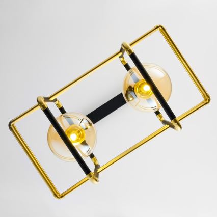 Jupiter 2026 - Candeeiro suspenso FIORI 2xG9/10W/230V preto/dourado/bege