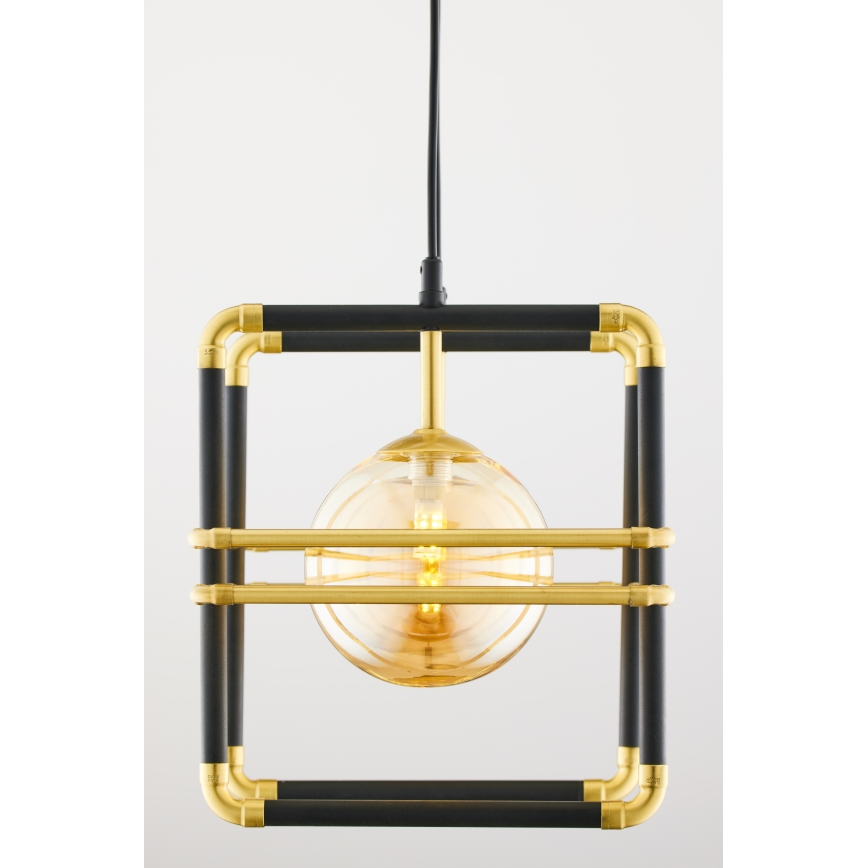 Jupiter 2026 - Candeeiro suspenso FIORI 2xG9/10W/230V preto/dourado/bege