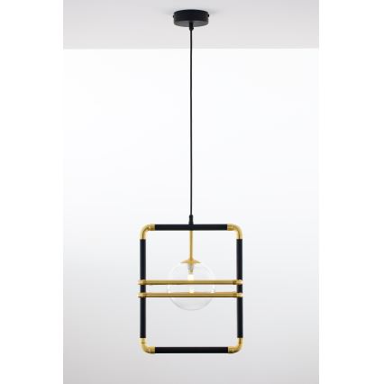 Jupiter 2028 - Candeeiro suspenso FIORI 1xG9/10W/230V preto/dourado/transparente