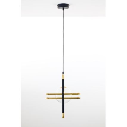 Jupiter 2028 - Candeeiro suspenso FIORI 1xG9/10W/230V preto/dourado/transparente