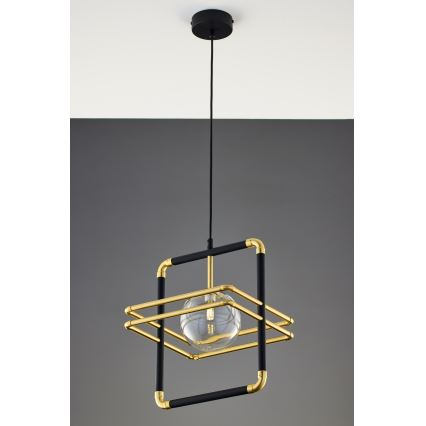 Jupiter 2028 - Candeeiro suspenso FIORI 1xG9/10W/230V preto/dourado/transparente