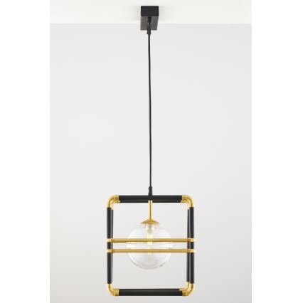 Jupiter 2029 - Candeeiro suspenso FIORI 2xG9/10W/230V preto/dourado/transparente