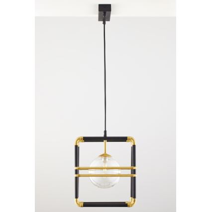 Jupiter 2029 - Candeeiro suspenso FIORI 2xG9/10W/230V preto/dourado/transparente